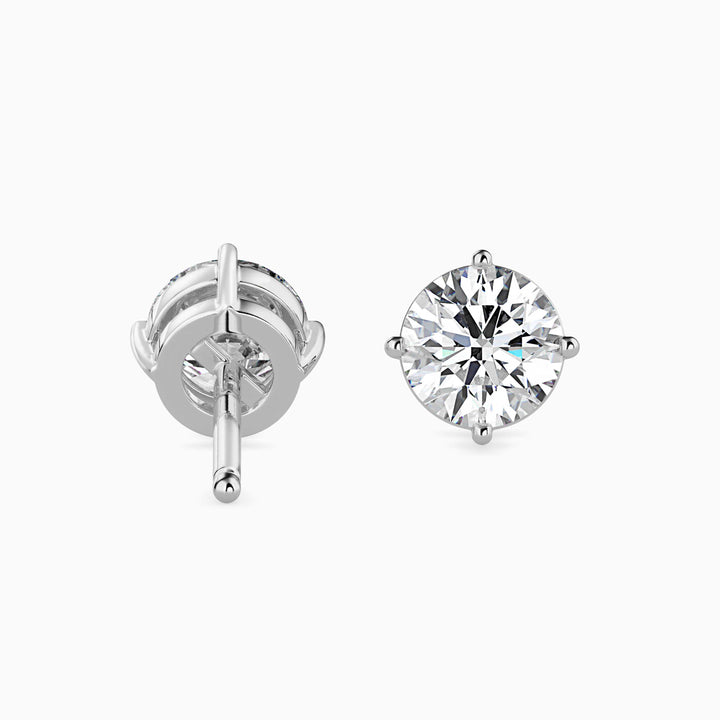 Round Brilliant Solitaire Stud Diamond Earrings