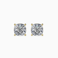 Cushion Cut Solitaire Stud Diamond Earrings