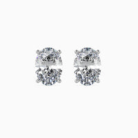 Oval Brilliant Solitaire Stud Diamond Earrings