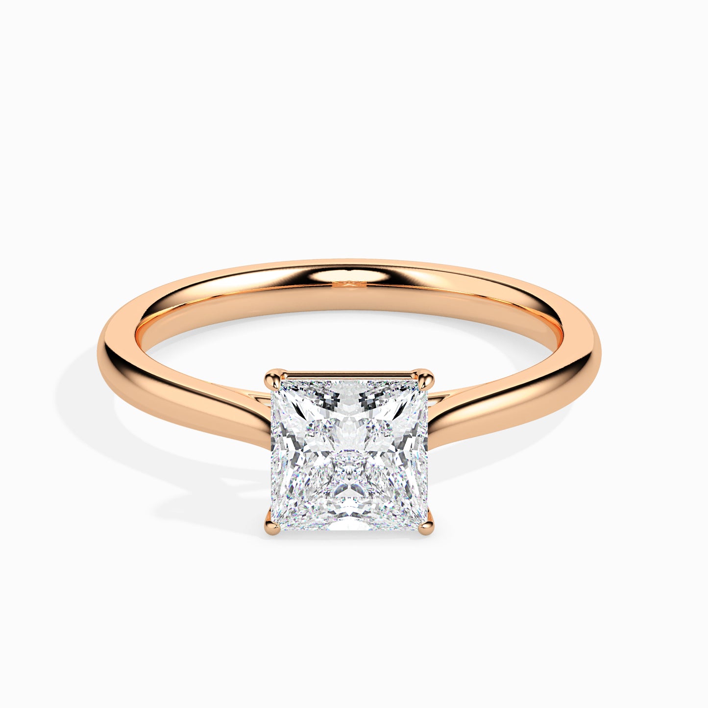 Classic Princess Cut Solitaire Diamond Ring