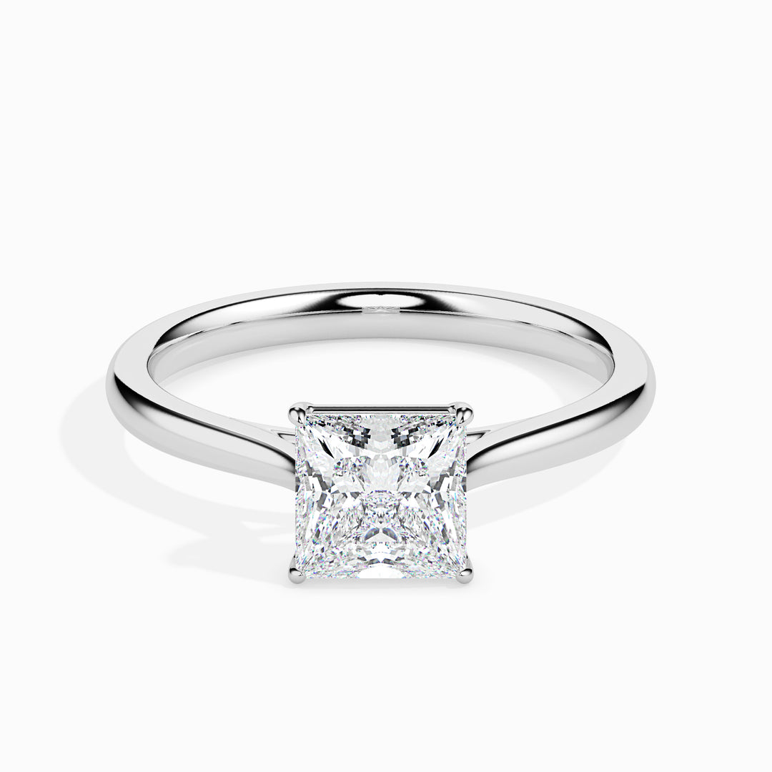 Classic Princess Cut Solitaire Diamond Ring
