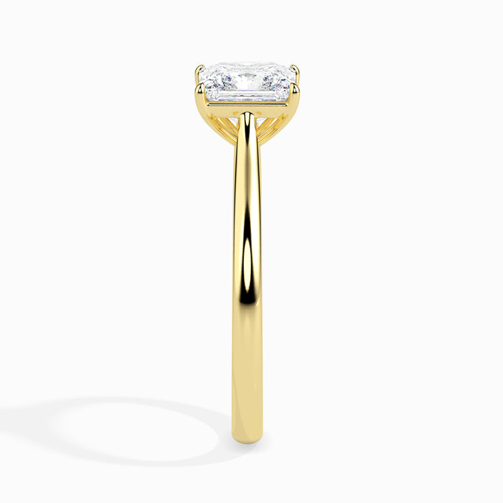 Classic Princess Cut Solitaire Diamond Ring