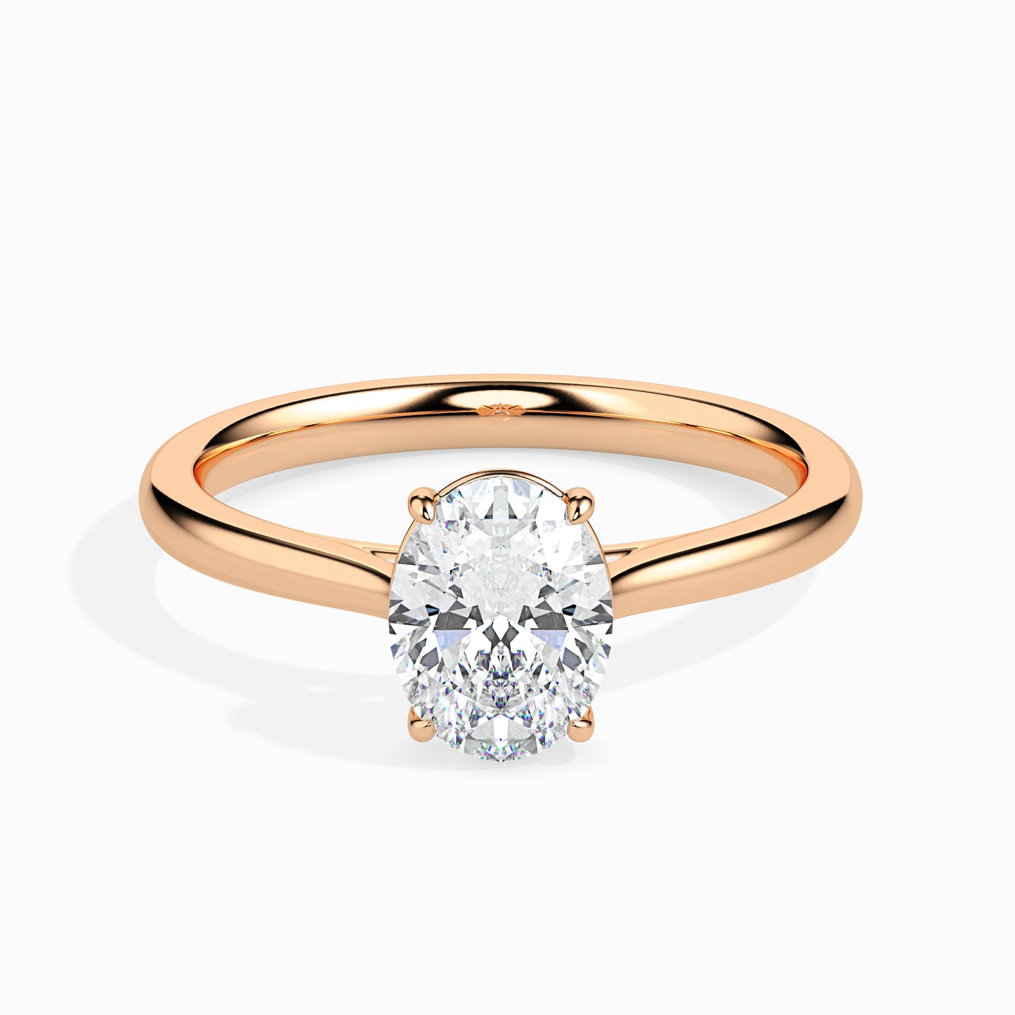 Classic Oval Solitaire Diamond Ring