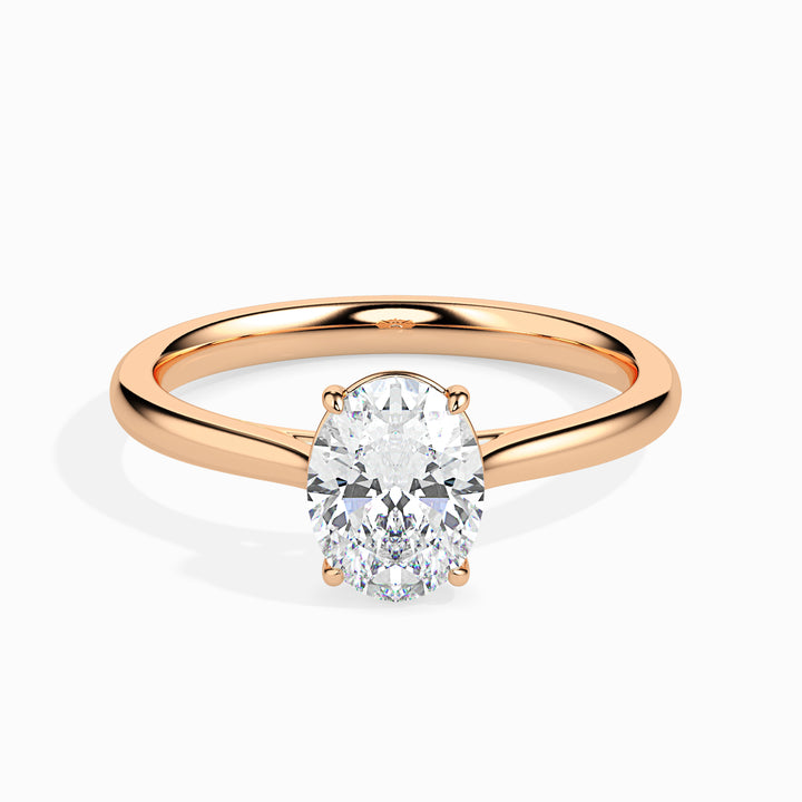 Classic Oval Solitaire Diamond Ring