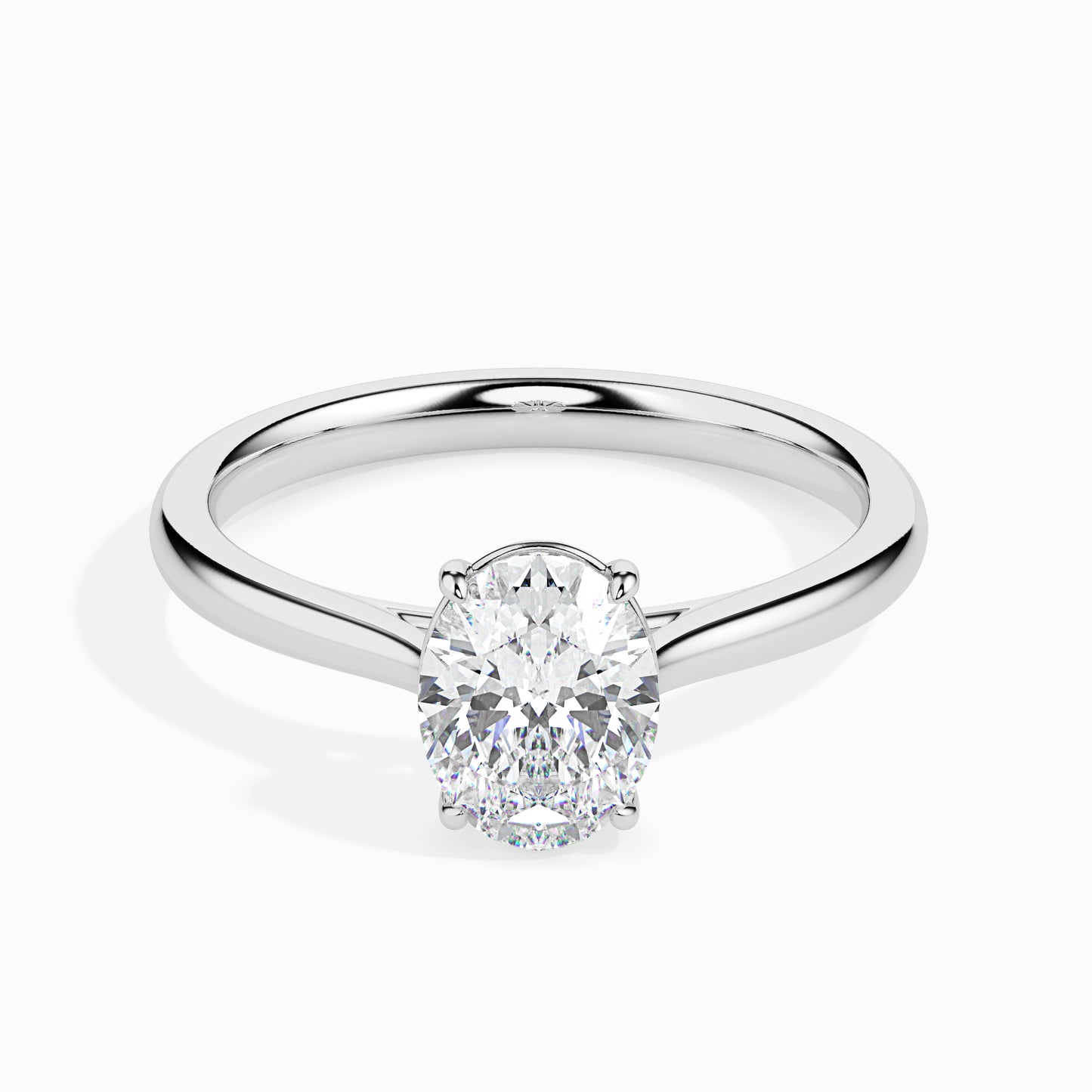 Classic Oval Solitaire Diamond Ring