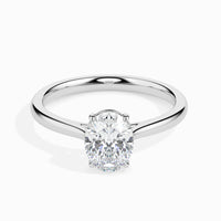 Classic Oval Solitaire Diamond Ring