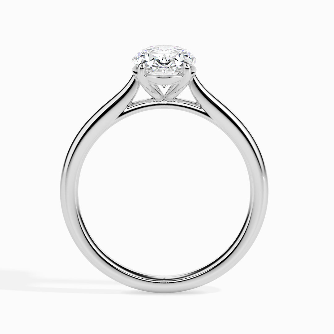 Classic Oval Solitaire Diamond Ring