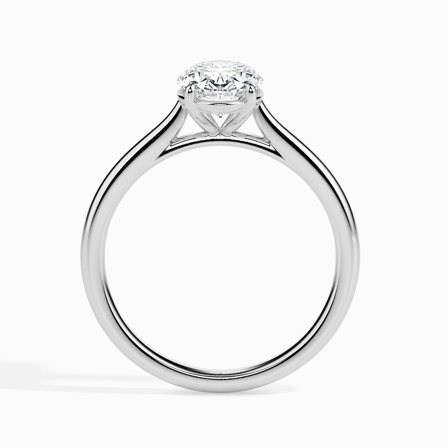 Classic Oval Solitaire Diamond Ring