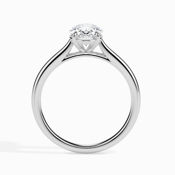 Classic Oval Solitaire Diamond Ring