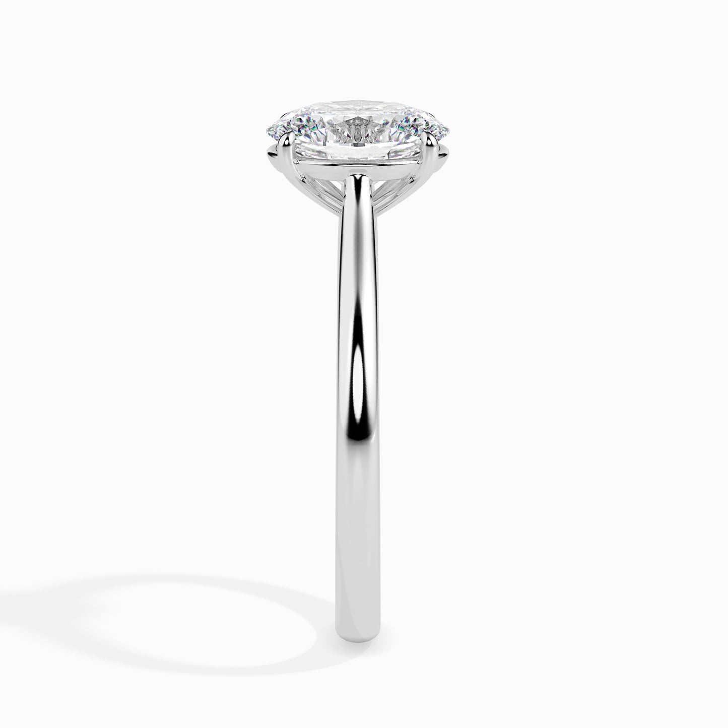 Classic Oval Solitaire Diamond Ring