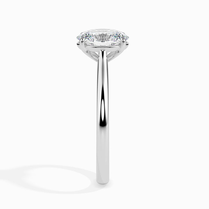Classic Oval Solitaire Diamond Ring
