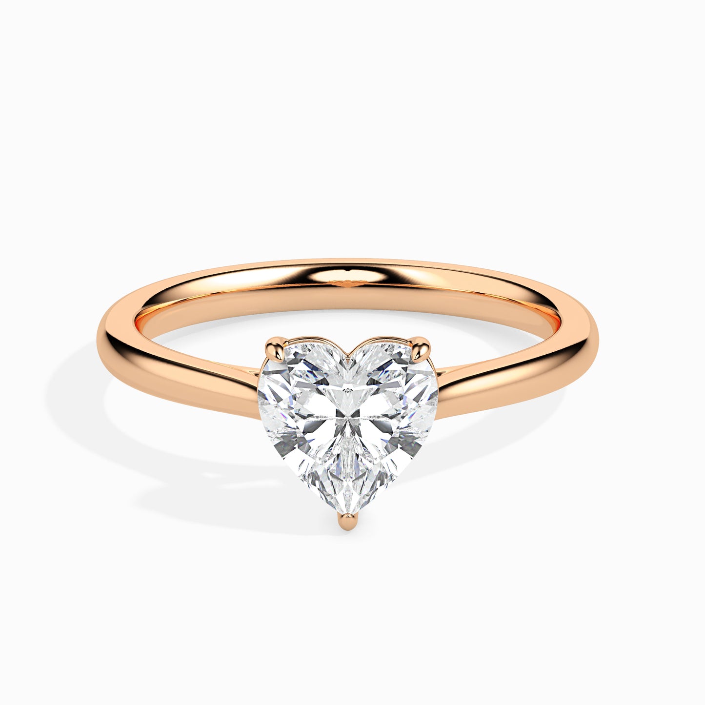 Classic Heart Solitaire Diamond Ring