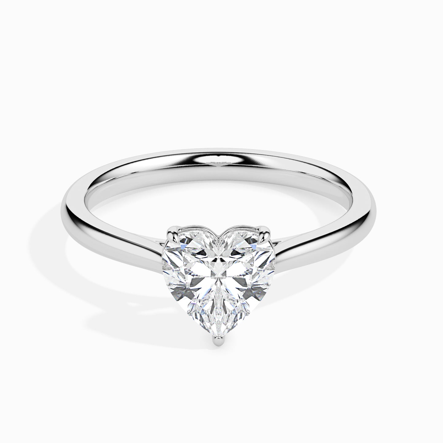Classic Heart Solitaire Diamond Ring