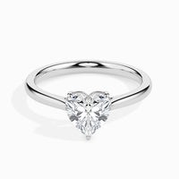 Classic Heart Solitaire Diamond Ring
