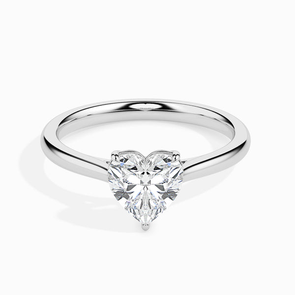 Classic Heart Solitaire Diamond Ring