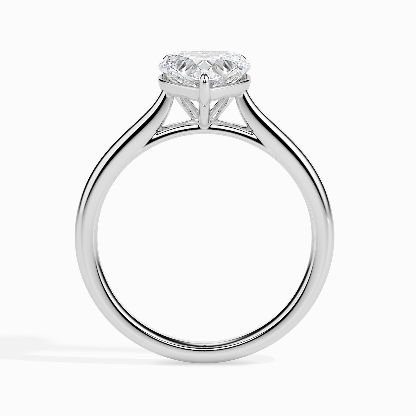 Classic Heart Solitaire Diamond Ring
