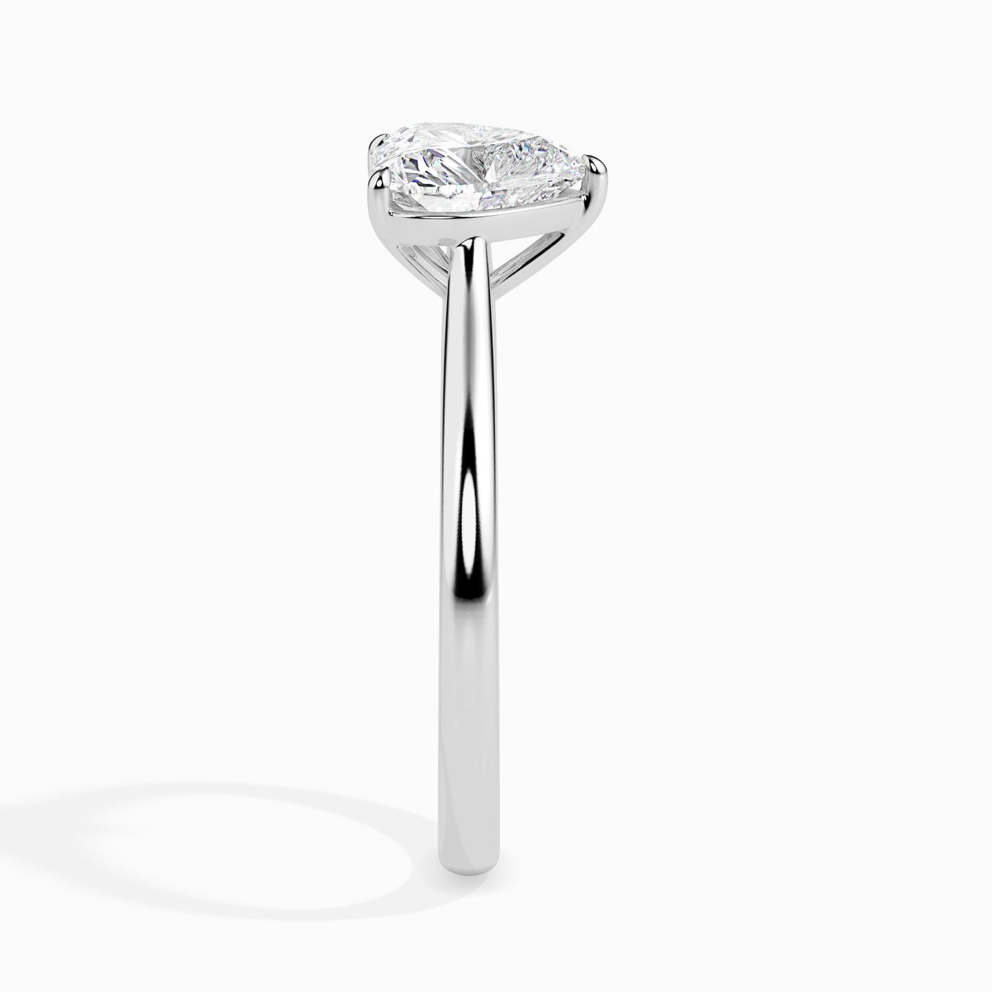 Classic Heart Solitaire Diamond Ring