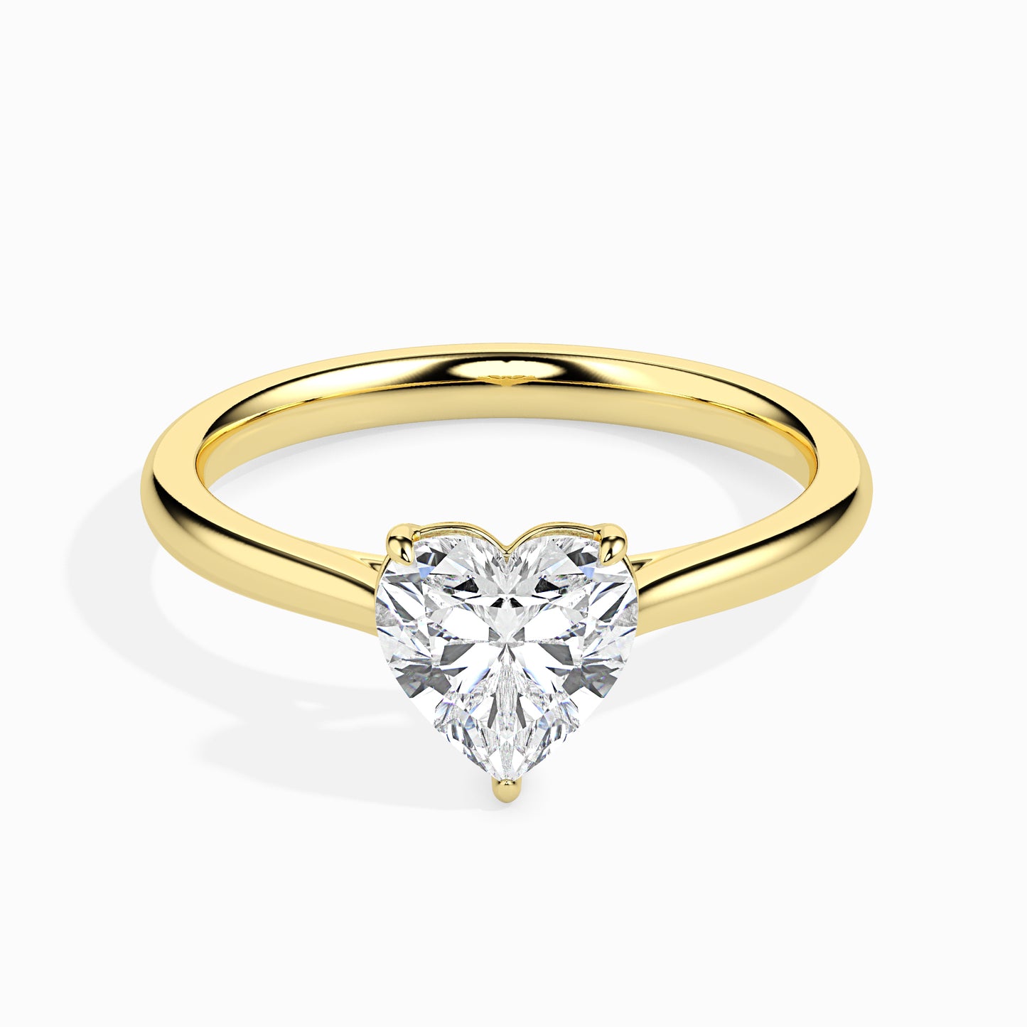 Classic Heart Solitaire Diamond Ring