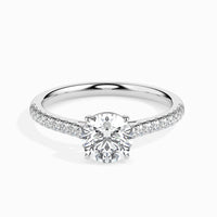 Round Brilliant Pavé Band Diamond Ring