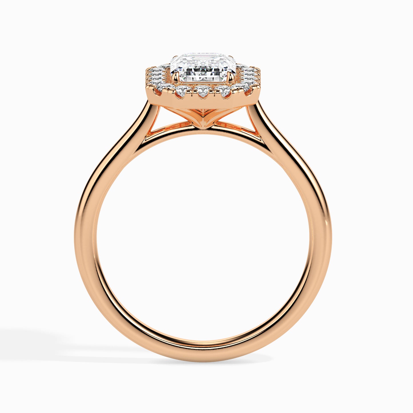 Emerald Cut Halo Diamond Ring