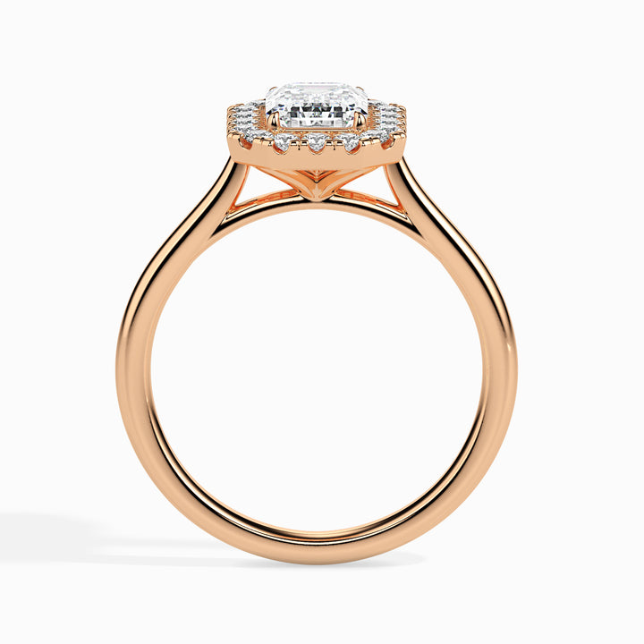 Emerald Cut Halo Diamond Ring