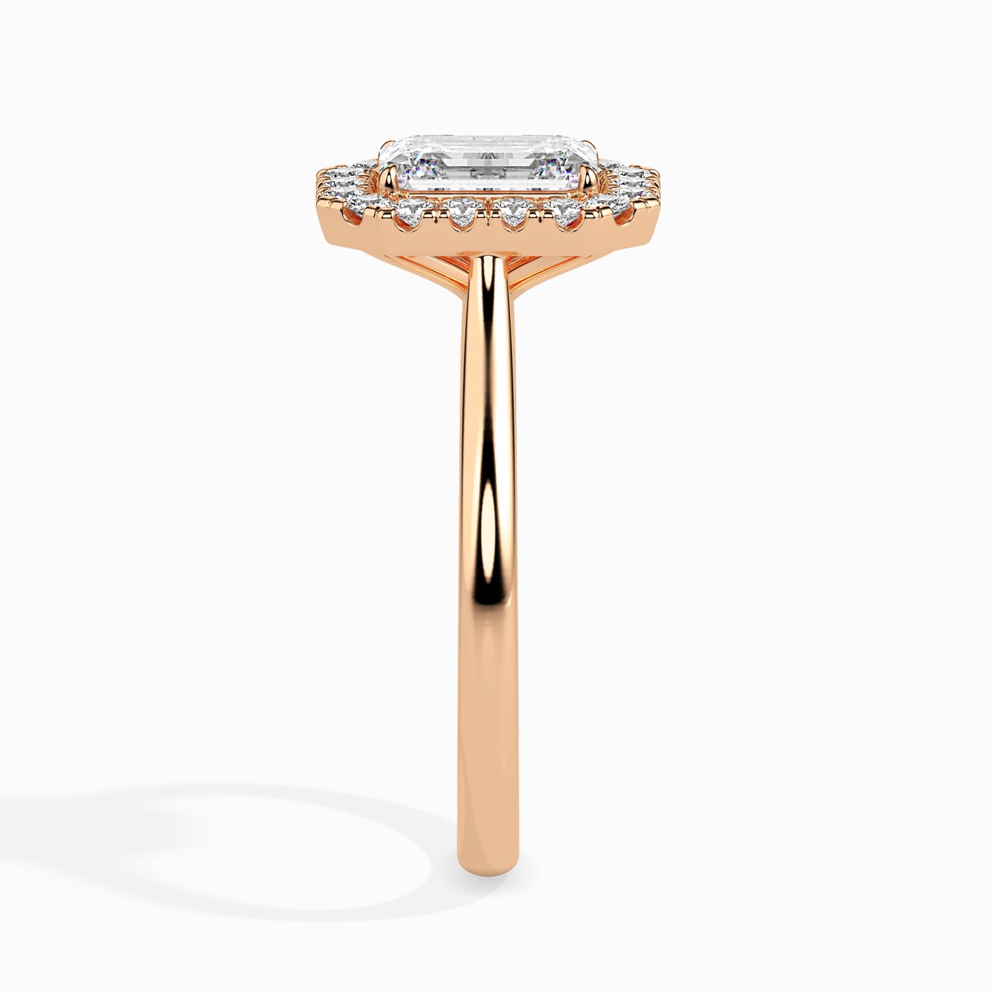 Emerald Cut Halo Diamond Ring