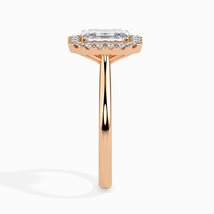 Emerald Cut Halo Diamond Ring