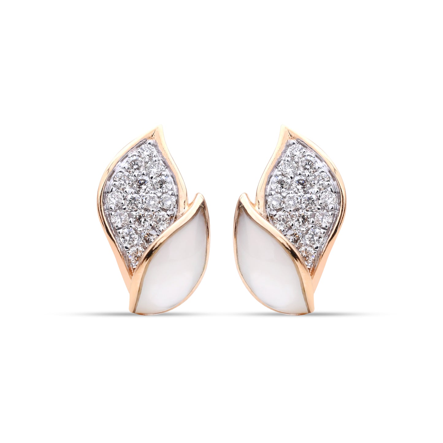 The Twin Leaf Diamond Studs