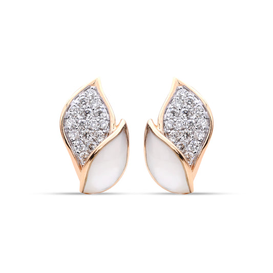 The Twin Leaf Diamond Studs