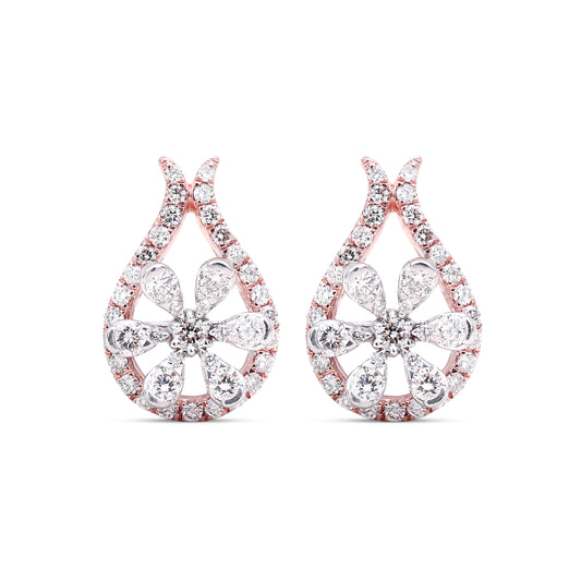 The Petal Prism Diamond Studs