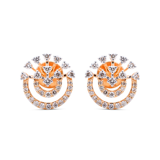 Amber Diamond Studs - Luxurious 18k yellow gold diamond studs from Sonir Jewelry, evoking the radiance of dawn.