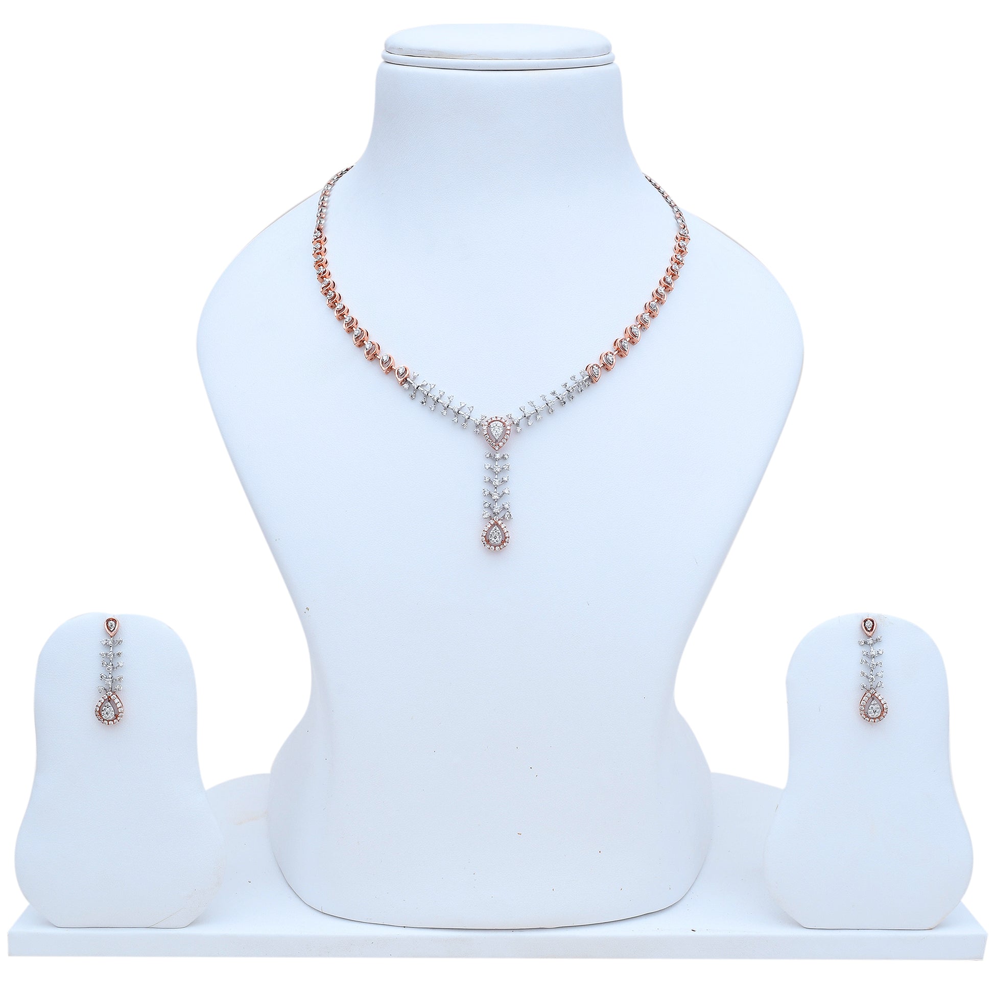 Love Knot Diamond Necklace Set - Eternal elegance from Sonir.