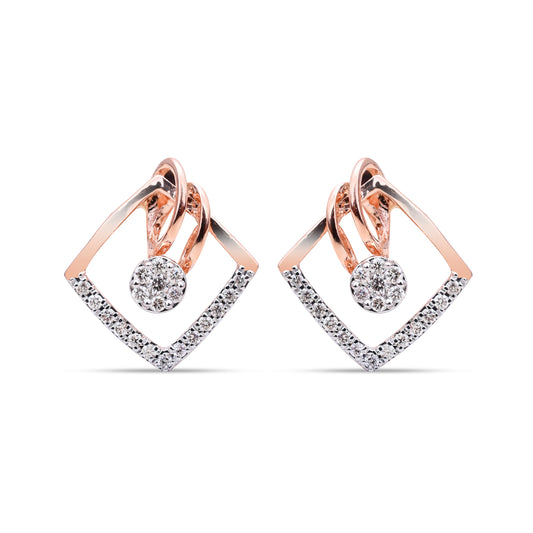 The Square Grace Diamond Studs