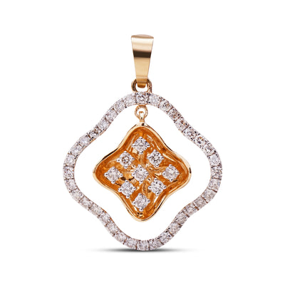 The Square Grace Diamond Pendant Set