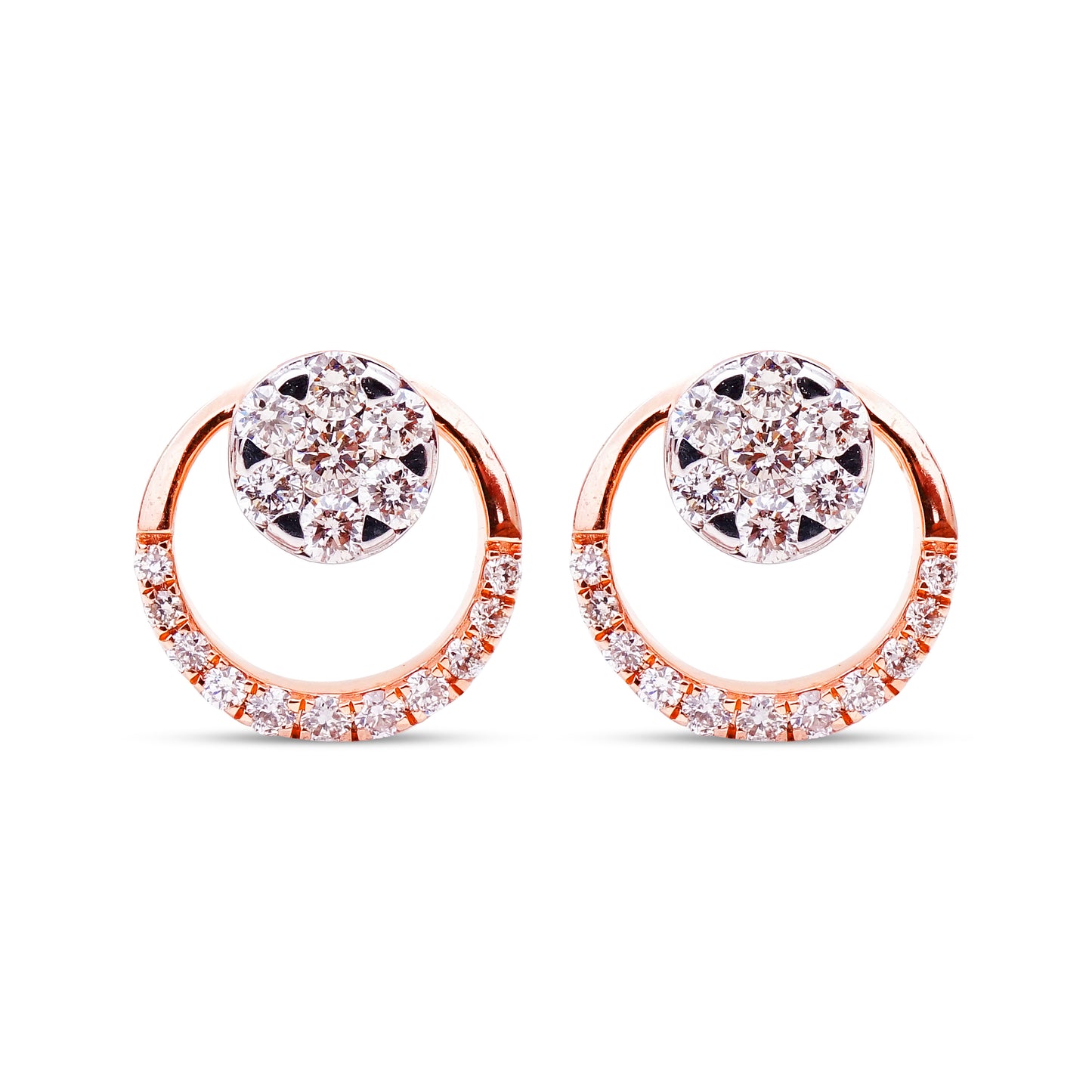 The Rosebud Halo Diamond Studs