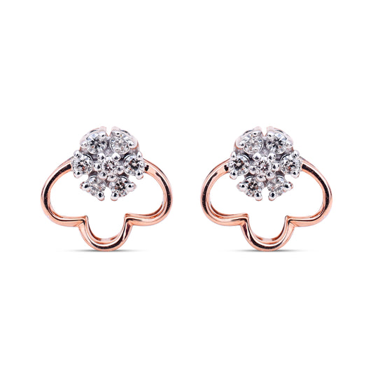Clove Petal Diamond Studs - Exquisite floral elegance from Sonir.