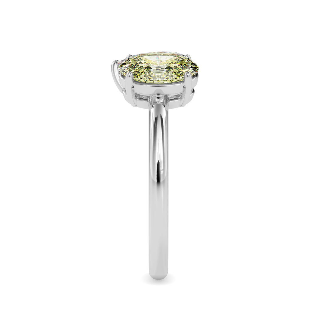 Yellow Oval &amp; White Pear Toi et Moi Diamond Ring