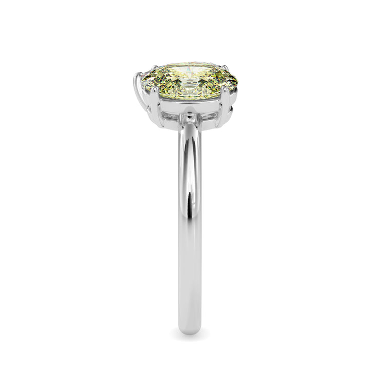 Yellow Oval &amp; White Pear Toi et Moi Diamond Ring