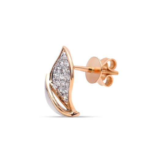 The Twin Leaf Diamond Studs