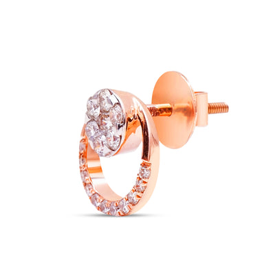 The Rosebud Halo Diamond Studs