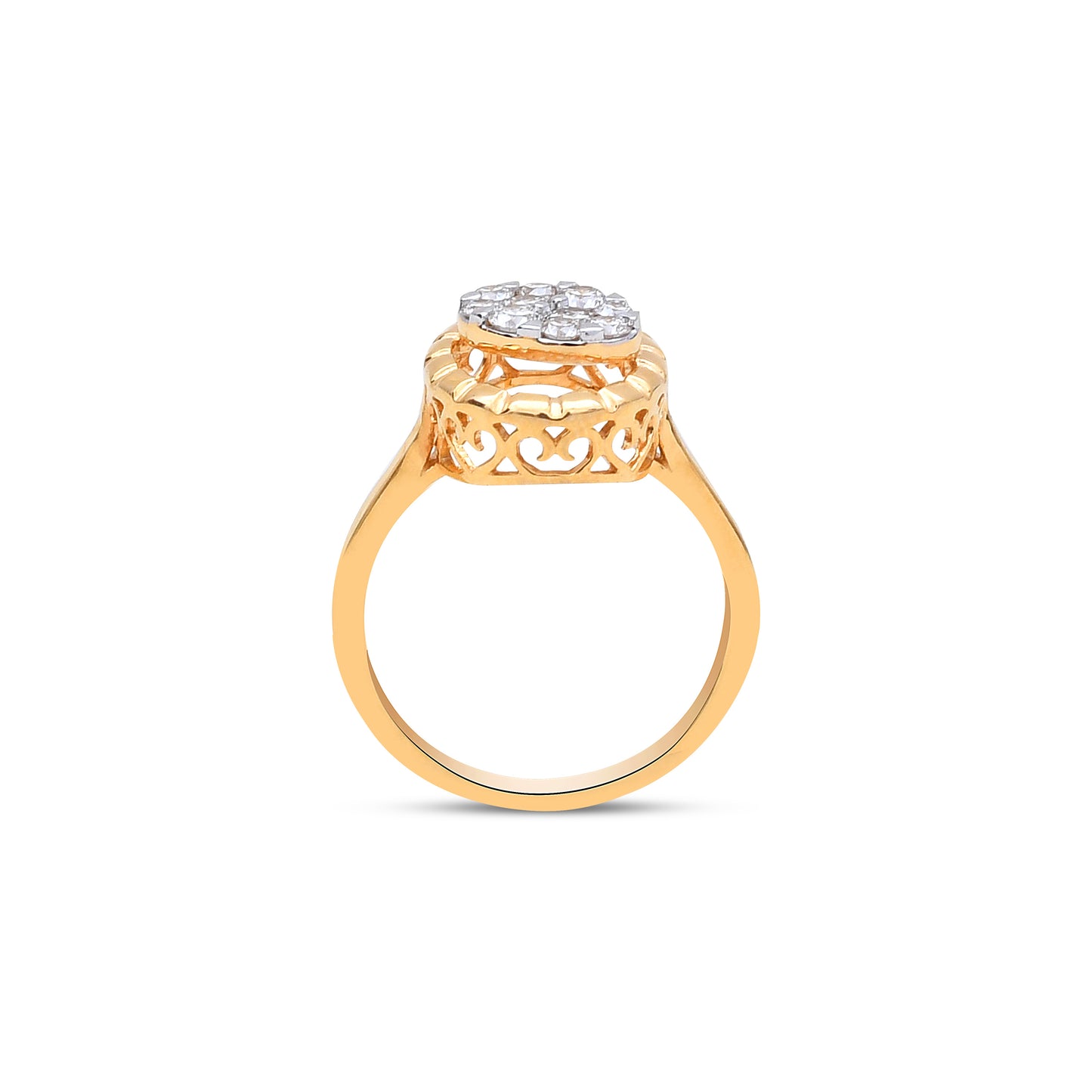 The Oval Cross Diamond Ring