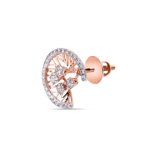 The Crescent Moon Diamond Studs