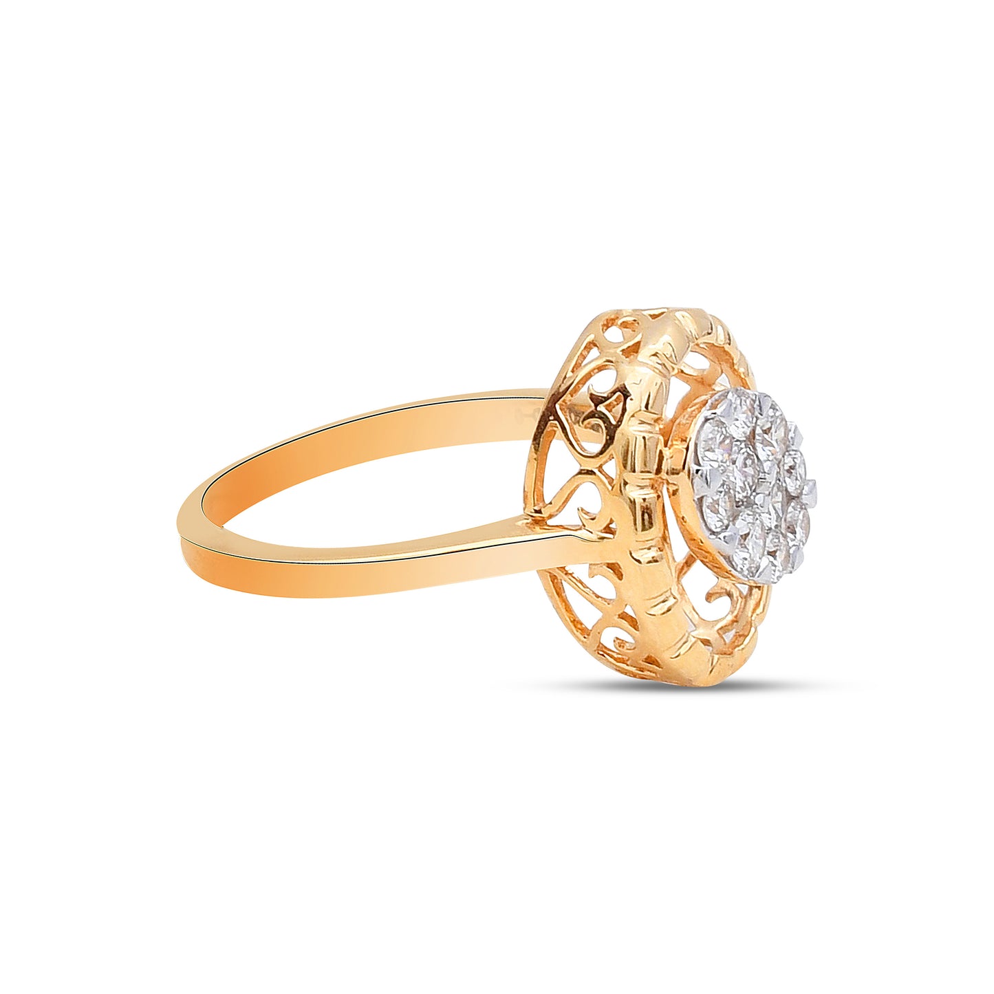 The Oval Cross Diamond Ring