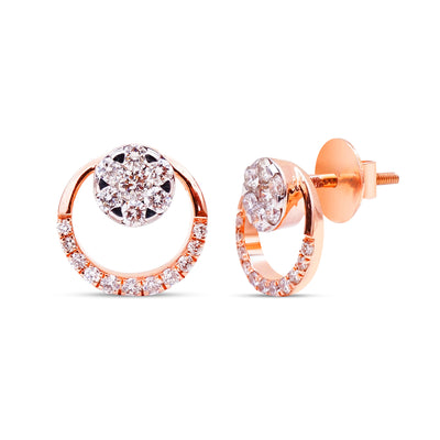 The Rosebud Halo Diamond Studs