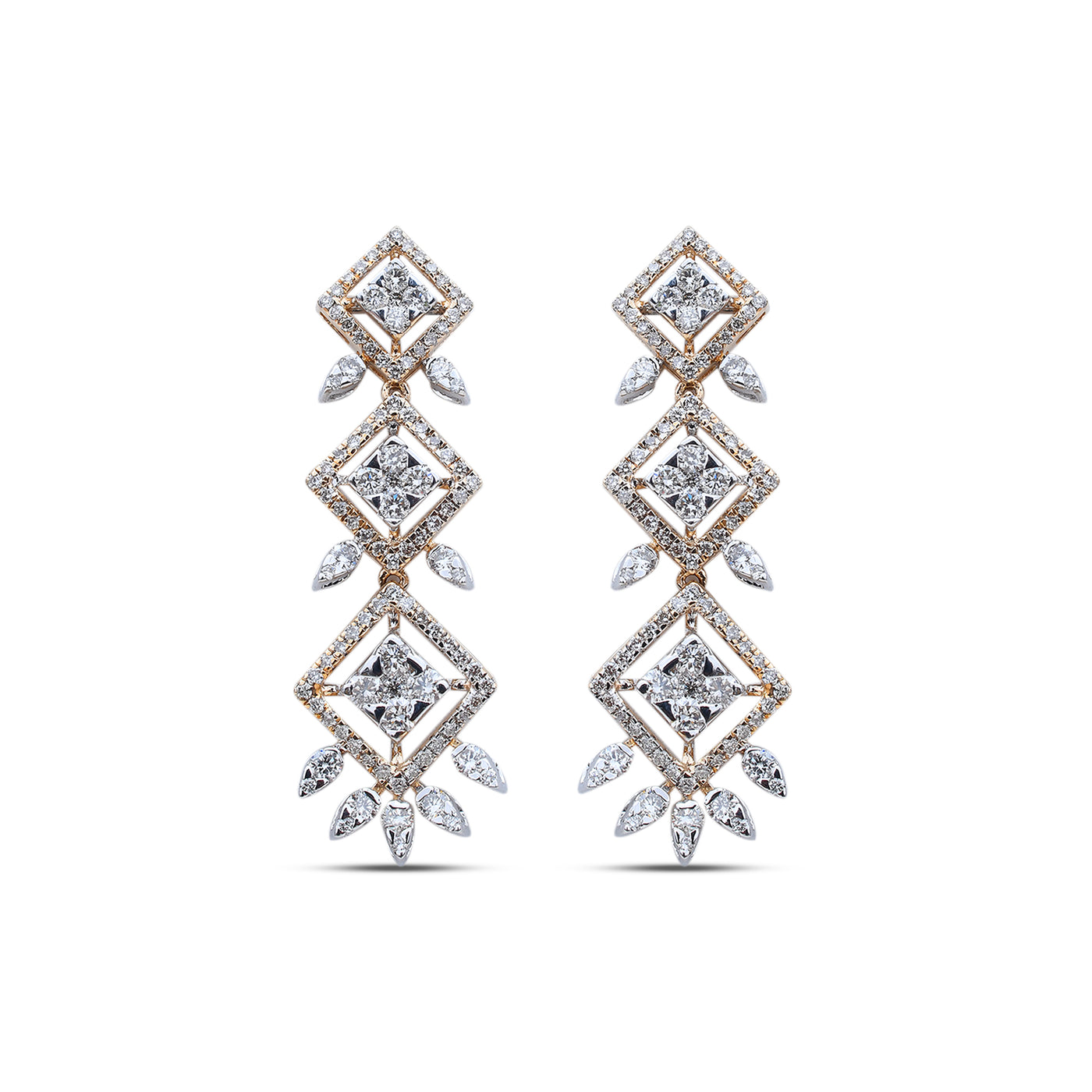 The Square Garland Diamond Necklace Set
