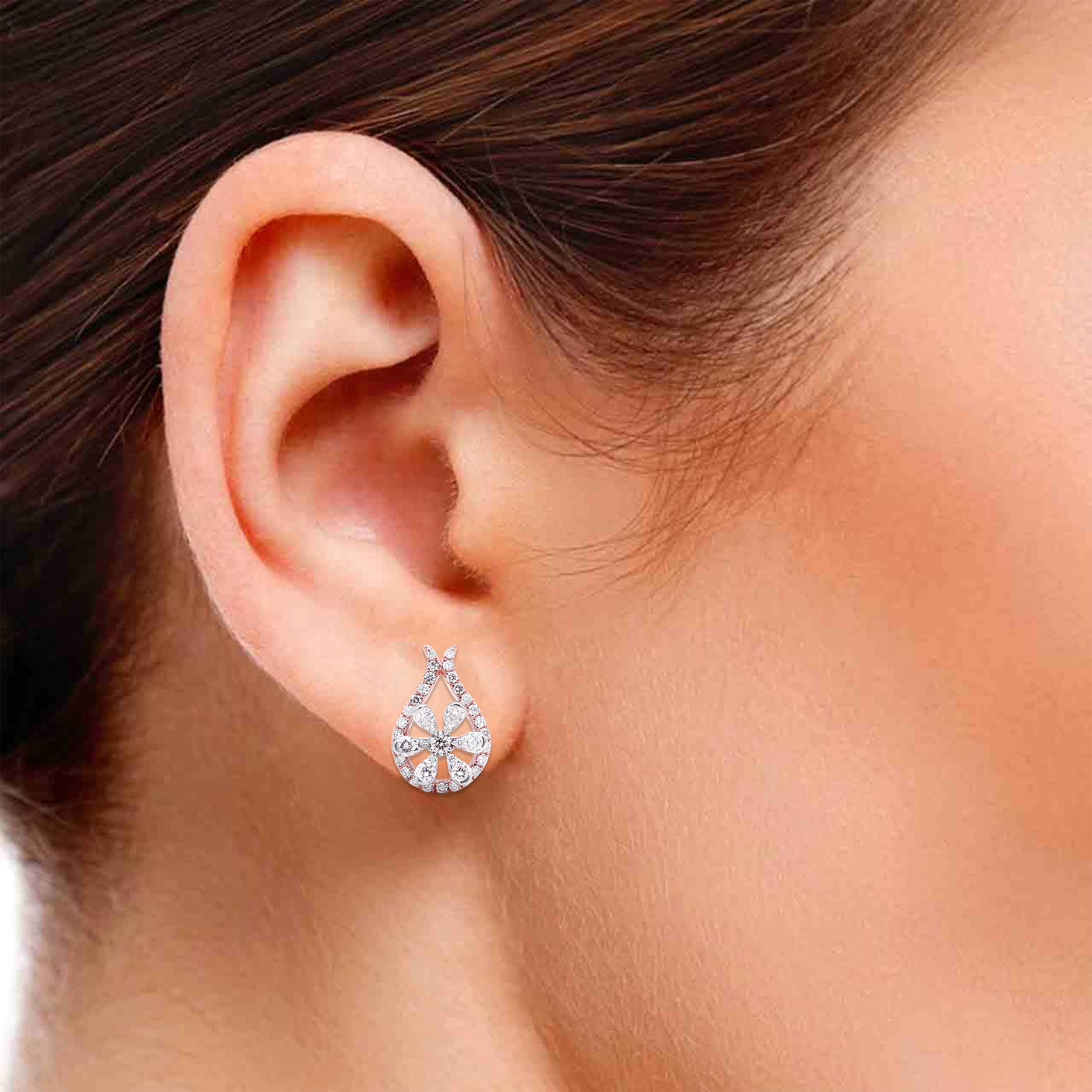 The Petal Prism Diamond Studs
