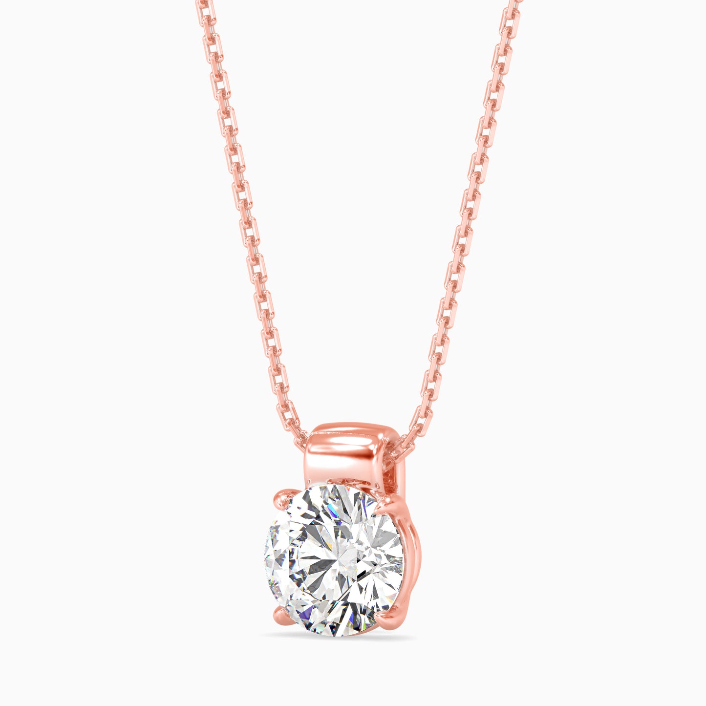 Round Brilliant Solitaire Diamond Pendant Necklace