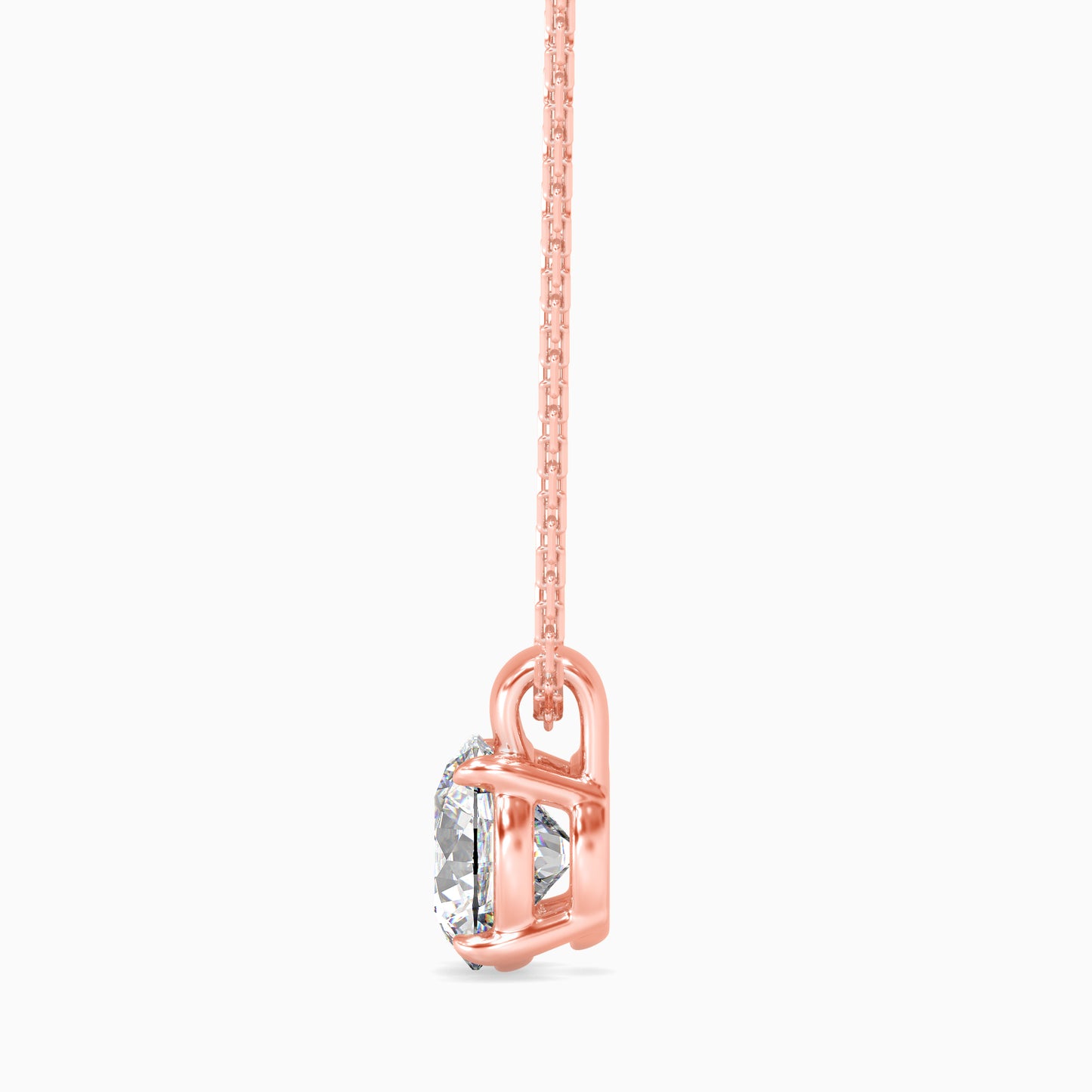 Round Brilliant Solitaire Diamond Pendant Necklace