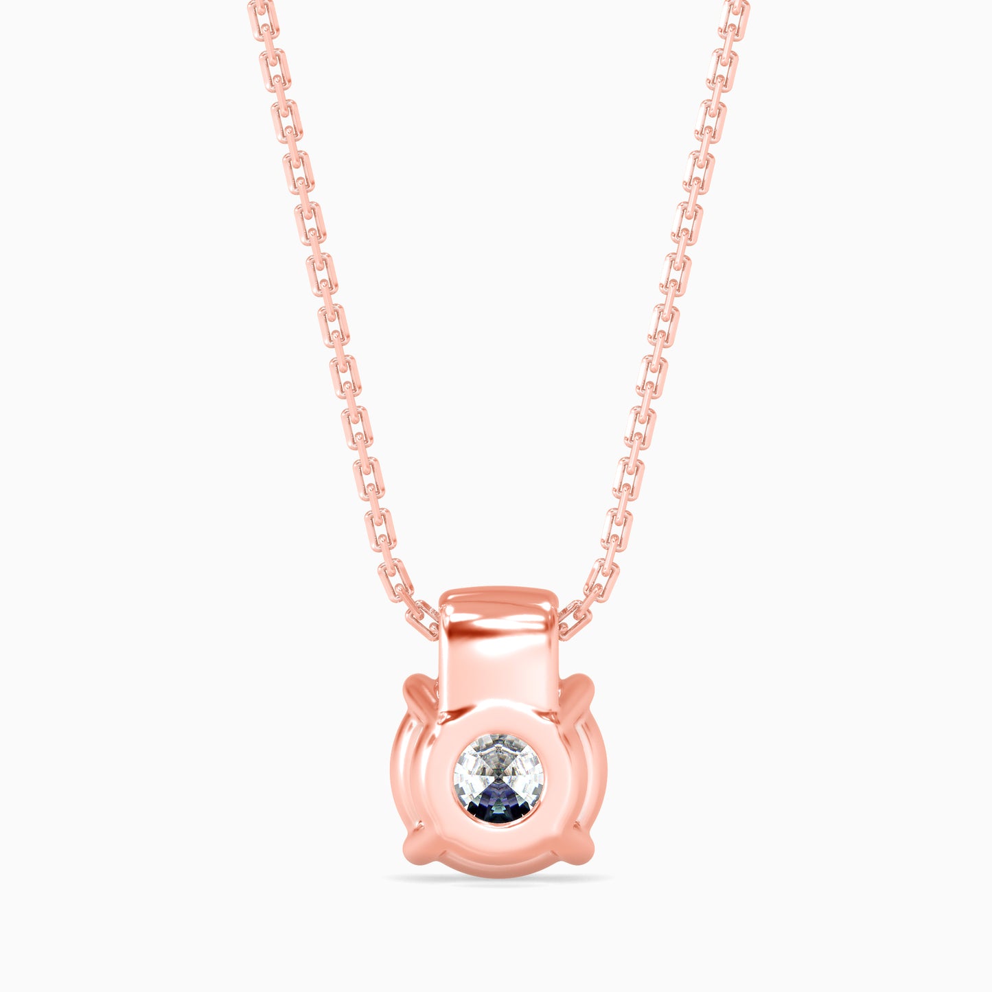 Round Brilliant Solitaire Diamond Pendant Necklace