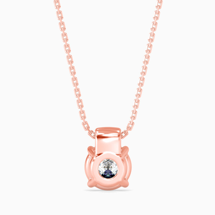 Round Brilliant Solitaire Diamond Pendant Necklace